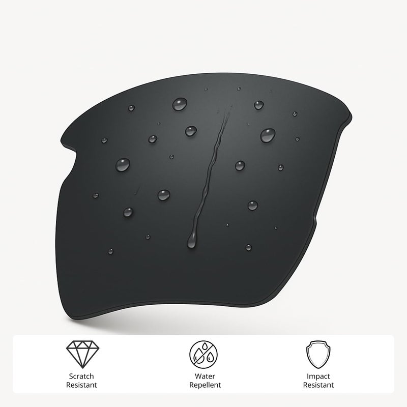 Dynamix Polarized Replacement Lenses for Oakley Flak 2.0 XL | Easy To Install | Fit Perfectly | Solid Black - Image 5